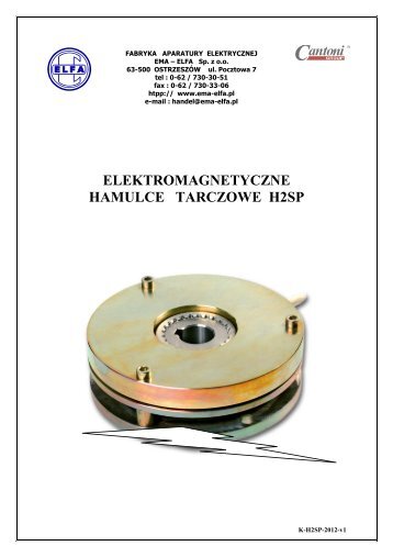 elektromagnetyczne hamulce tarczowe h2sp - Cantoni Group