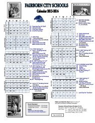 2013-14 calendar! - Fairborn City Schools