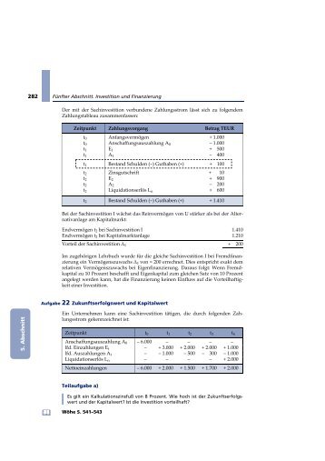 Zukunftserfolgswert und Kapitalwert - Das WÃ¶he Portal
