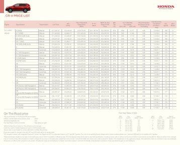 Download Price list - Honda