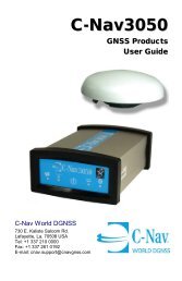 RT-3010S GPS Products User Guide - C-Nav World DGNSS