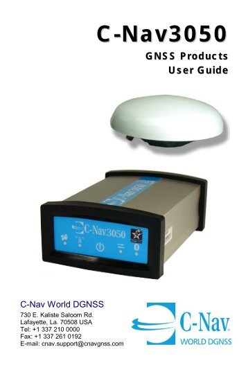 RT-3010S GPS Products User Guide - C-Nav World DGNSS