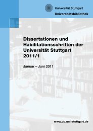 Dissertationen und Habilitationsschriften der Universität Stuttgart ...