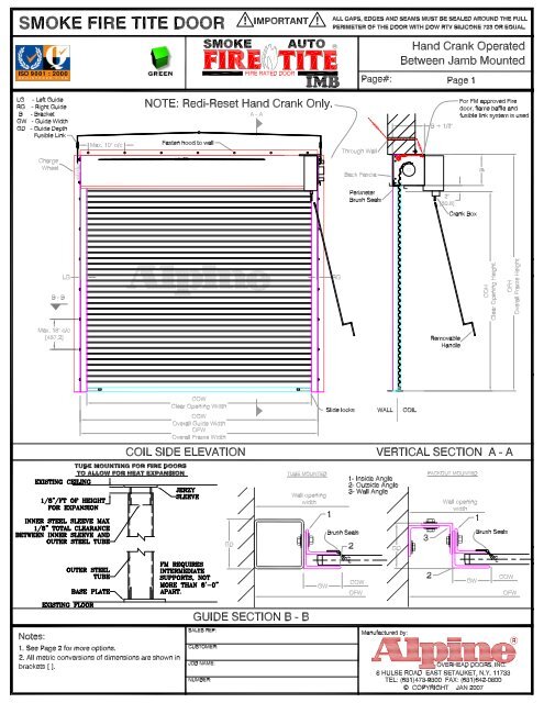 Hand crank operation - Alpine Overhead Doors