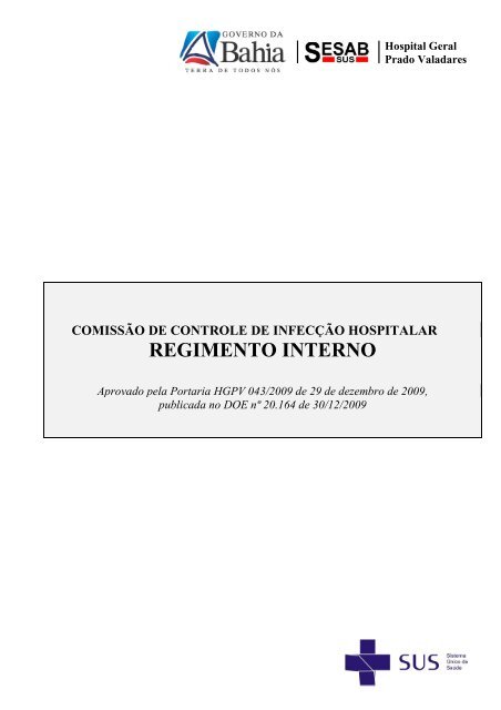 Regimento Interno CCIH