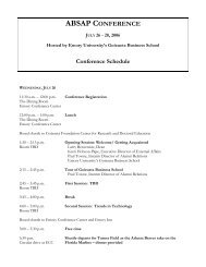ABSAP CONFERENCE - Emory Goizueta Business School Intranet