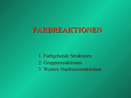 FARBREAKTIONEN