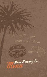 MenuKona Brewing Co. - Kona Brewing Company