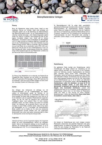 Betonpflastersteine Verlegen - Meichle & Mohr GmbH