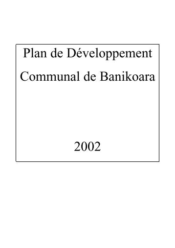 Plan de Développement Communal de Banikoara 2002