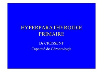 Dr Cressent - Hyperparathyroidie - PIRG