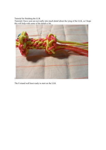 LLK ( little lump knot ) tutorial - Charles HAMEL