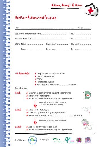 SchÃ¼ler-Asthma-Notfallplan - Klinik fÃ¼r Kinder- und Jugendmedizin
