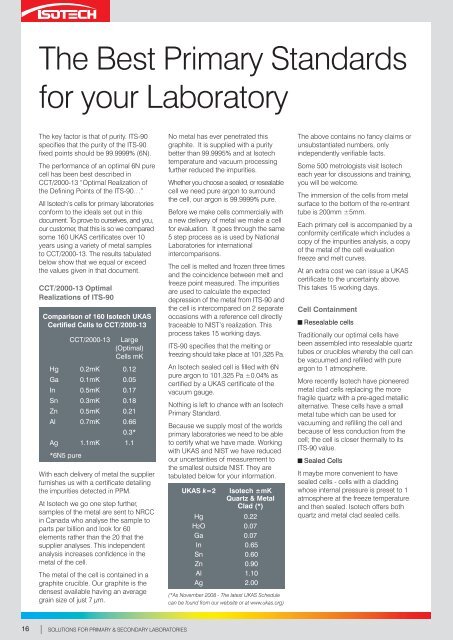 Solutions for Primary & Secondary Laboratories