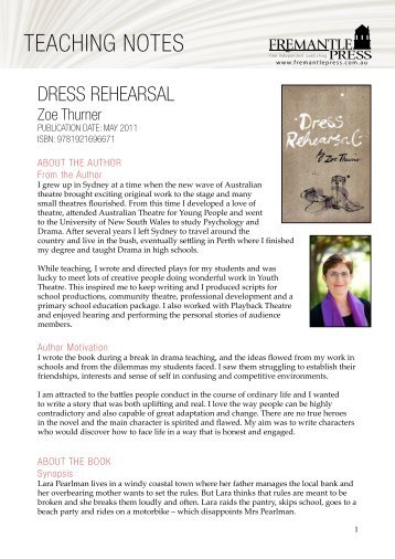 DRESS REHEARSAL TEACHING NOTES Web.pdf - Fremantle Press