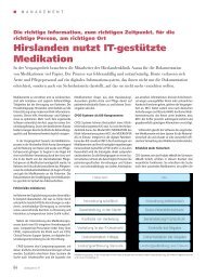 Hirslanden nutzt IT-gestützte Medikation - clinicum