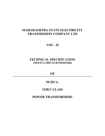 maharashtra state electricity transmission company ... - CPA Tenders