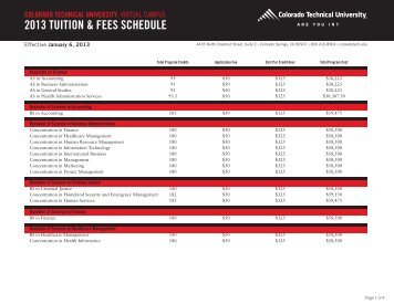 virtual campus 2013 tuition - CTU Online