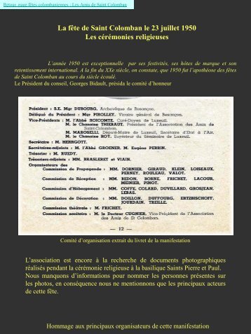 Les fÃªtes religieuses de 1950 - L'association des Amis de Saint ...