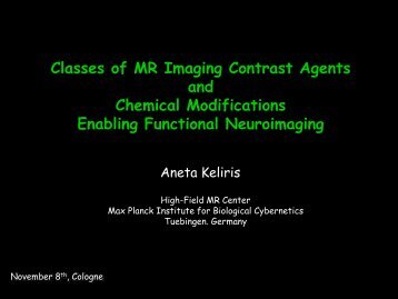 Classes of contrast agents and chemical modifations ... - Encite