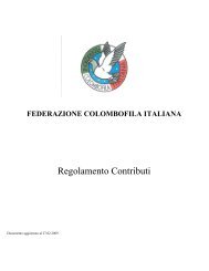 Regolamento Contributi - Federazione Colombofila Italiana