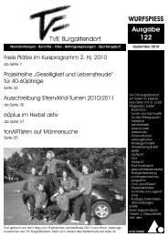 WURFSPIESS Ausgabe 122 - TVE Burgaltendorf