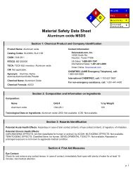 Aluminum Oxide MSDS. - The Ceramic Shop