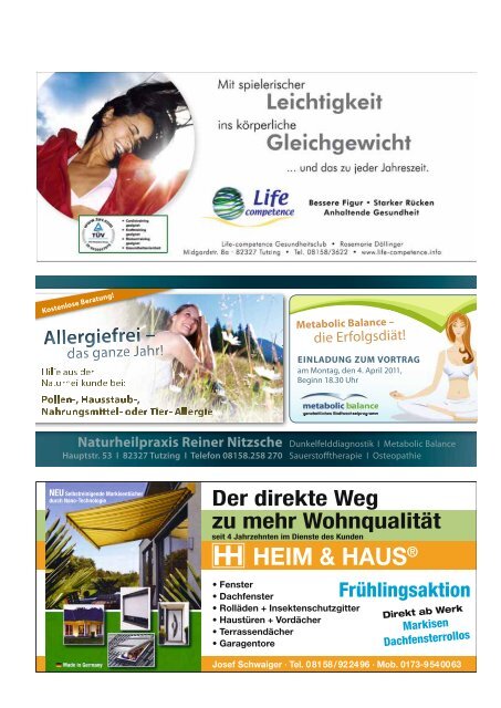 Download Heft 04 / April 2011 - Tutzinger Nachrichten