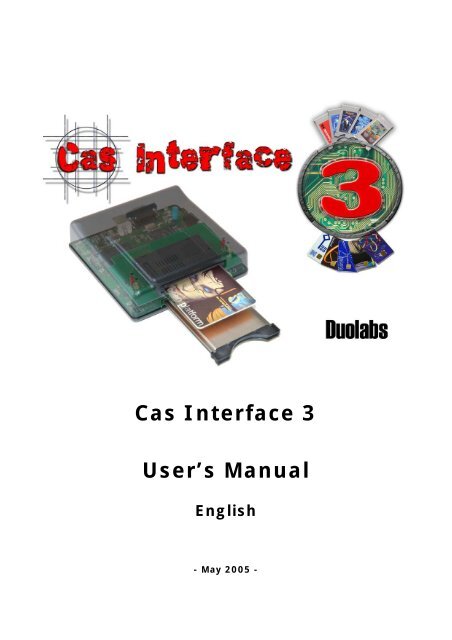 Cas Interface 3 User's Manual English - Ucassupport