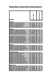 Mazda Pricelist – 1 July 2013 - Motorshow