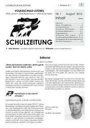 Neue Schulzeitung - Volksschule Lotzwil