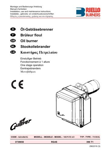 ÃƒÂ–l-GeblÃƒÂ¤sebrenner BrÃƒÂ»leur fioul Oil burner ... - Riello Burners