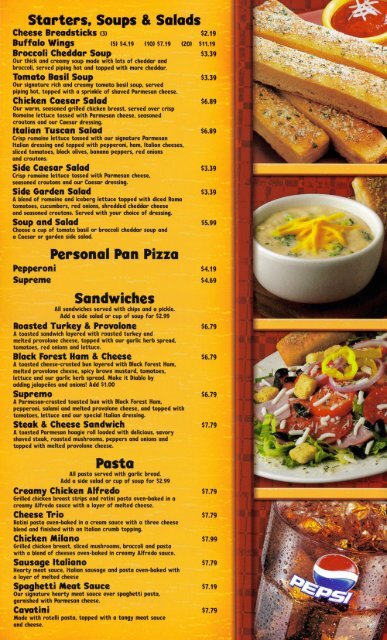 Starters, Soups & Salads - Pizza Hut RGV