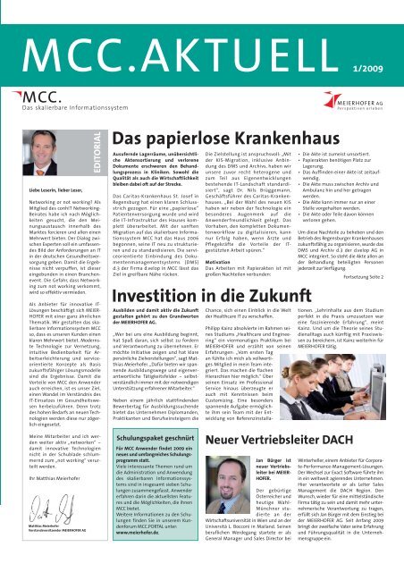 mcc.aktuell 1/2009 - Meierhofer AG