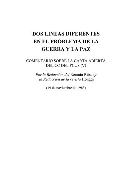 PolÃƒÂ©mica acerca de la lÃƒÂ­nea general del Movimiento Comunista ...