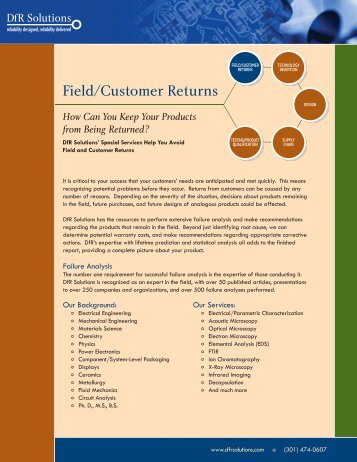 dfr product sheet - design reviews [Converted] - DfR Solutions