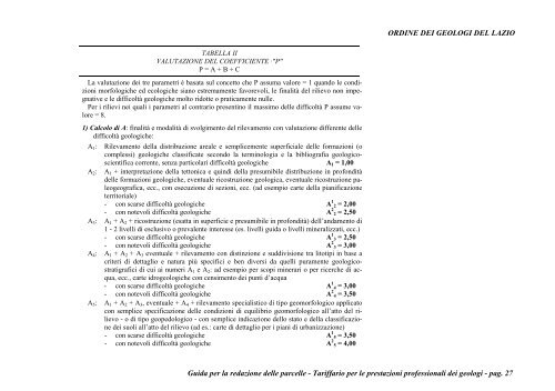 guida per la redazione delle parcelle - Ordine dei Geologi del Lazio