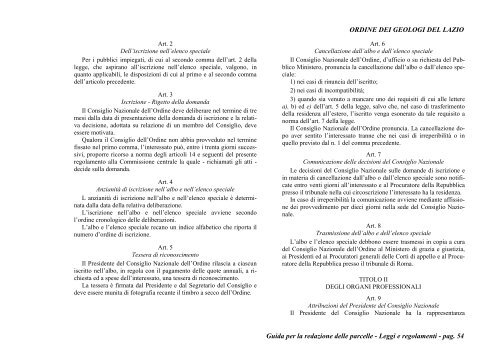 guida per la redazione delle parcelle - Ordine dei Geologi del Lazio