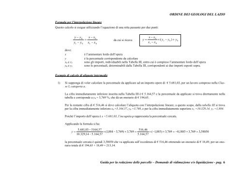 guida per la redazione delle parcelle - Ordine dei Geologi del Lazio