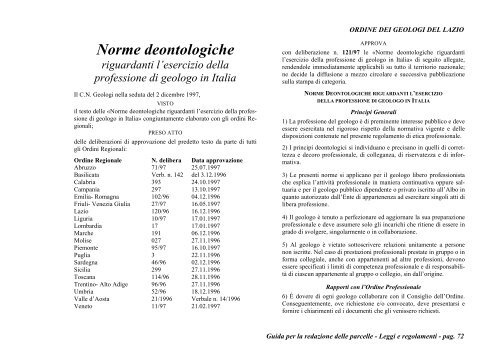 guida per la redazione delle parcelle - Ordine dei Geologi del Lazio