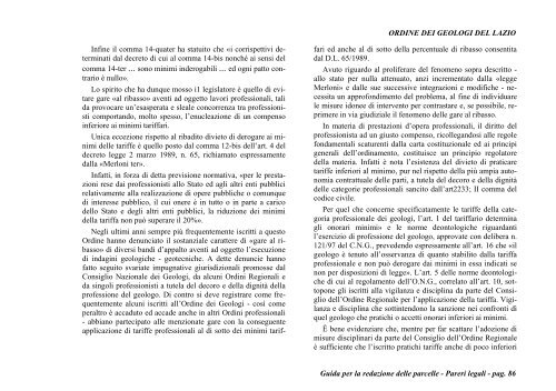 guida per la redazione delle parcelle - Ordine dei Geologi del Lazio