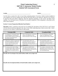 Conducting Rubric Student Self-Assessment - band4me