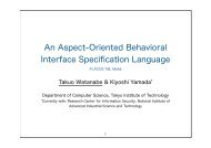 An Aspect-Oriented Behavioral Interface Specification Language