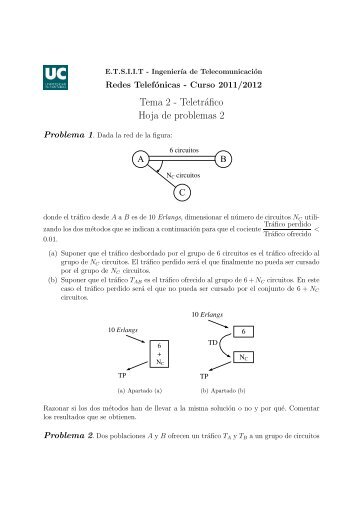 Tema 2 - Teletráfico Hoja de problemas 2