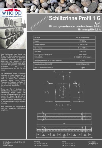 Schlitzrinne Profil 1 G - Meichle & Mohr GmbH