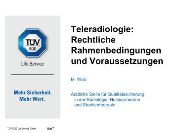 Teleradiologie: Rechtliche Rahmenbedingungen und ...