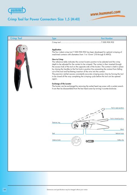 Hummel M40 Power Connectors - Pdf - Northern Connectors