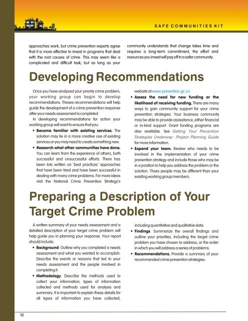 Identifying Your Community's Crime Problem - Ministry of Justice