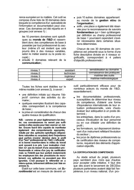 Le projet europÃ©en DECIDoc de certification des ... - ABD-BVD