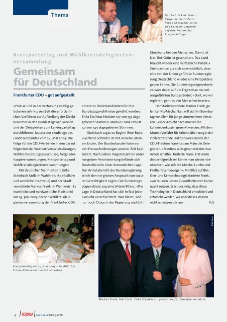 Nr. 3 Juli 2005 - CDU-Kreisverband Frankfurt am Main